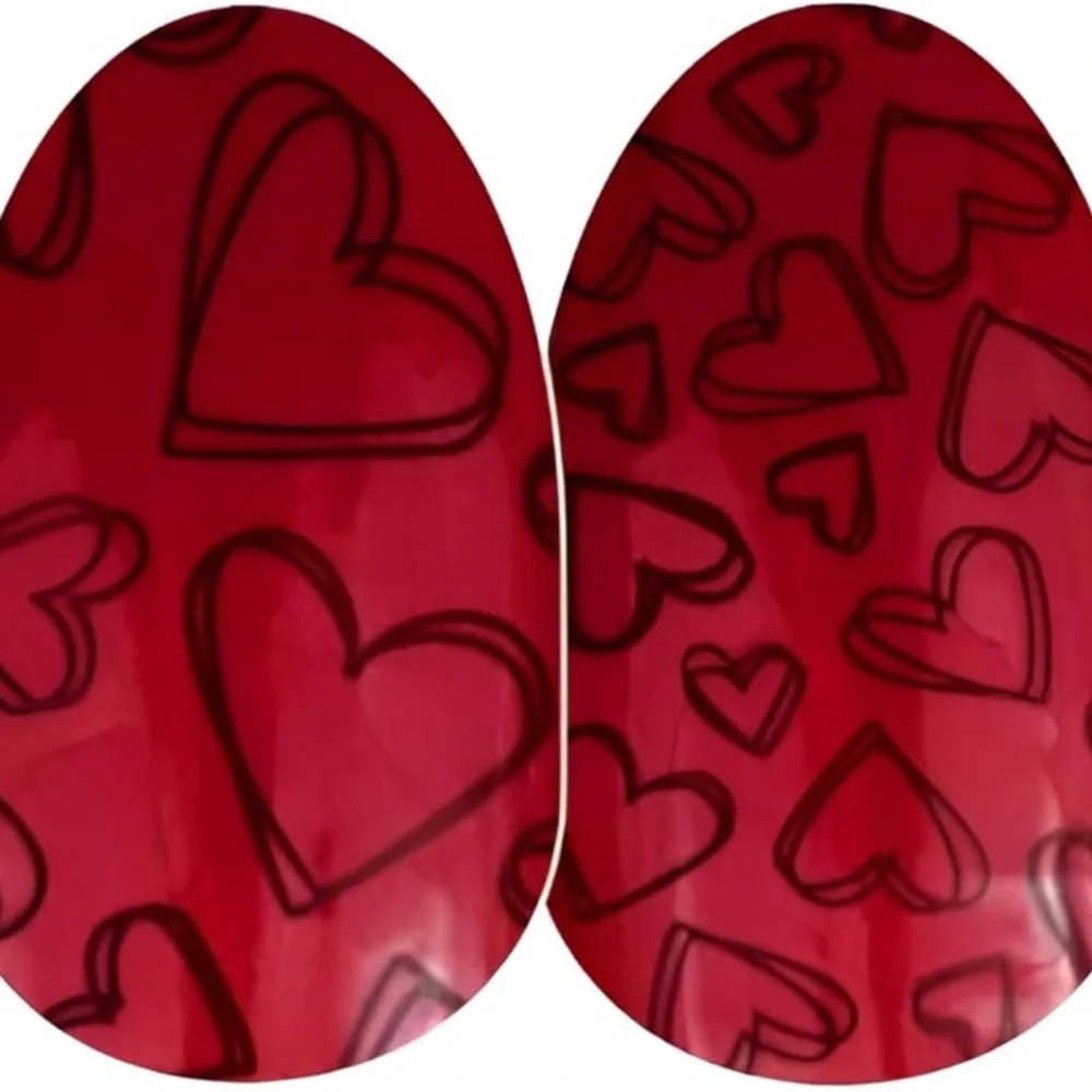 Party Hearty RETIRED Color Street Red Heart Nail Strips